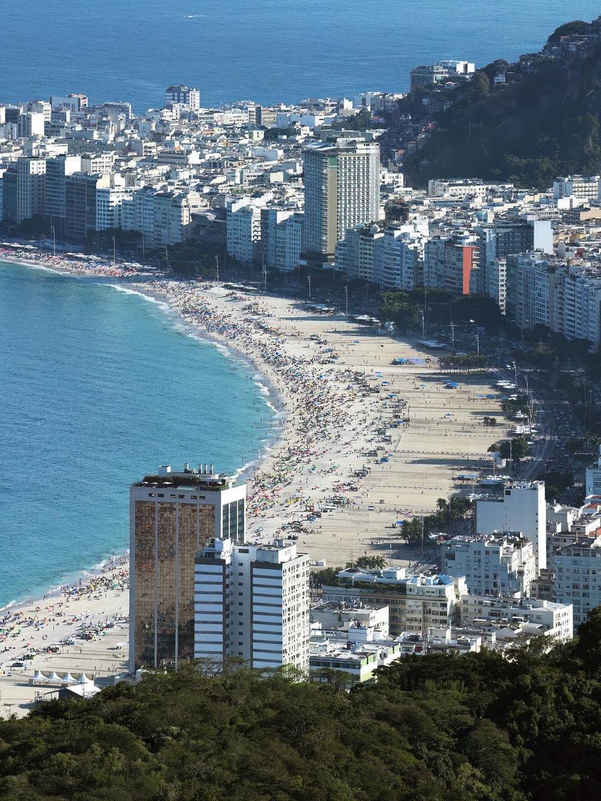 Orla de Copacabana vista do alto